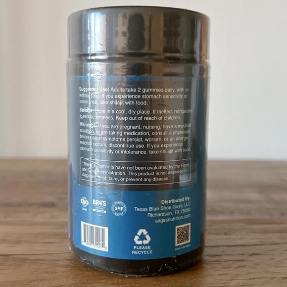 Sages Of The Ages Shilajit Gummies – 1500mg per Serving – Blueberry - 60 ct - Picture 3 of 4